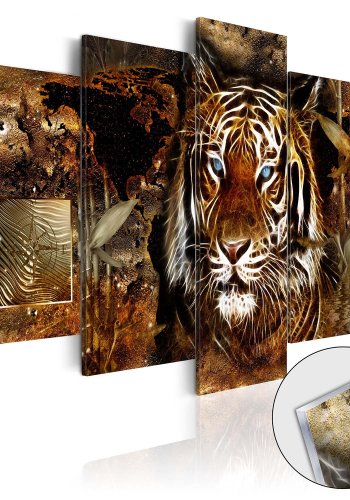 Artgeist billede - Golden Jungle, p plexiglas, to strrelser