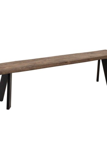 BLOOMINGVILLE Raw bnk - brun/sort egetr/jern, rektangulr (190x37)