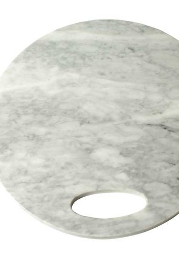 Skrebrt - gr marmor, rundt