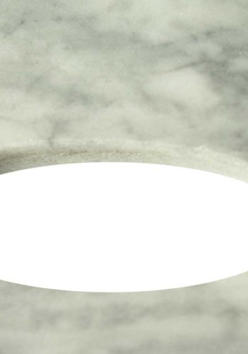 Skrebrt - gr marmor, rundt