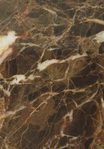 Skrebrt - brun marmor, rundt, stor