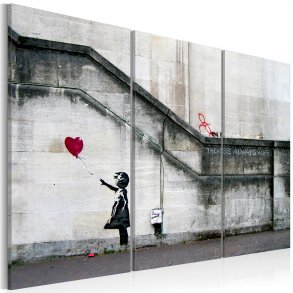 Artgeist billede - Girl With a Balloon by Banksy, p lrred