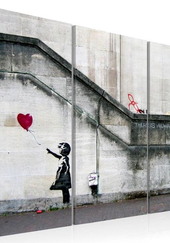 Artgeist billede - Girl With a Balloon by Banksy, p lrred