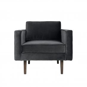 BROSTE COPENHAGEN Wind lnestol - polyester velour, m. armln
