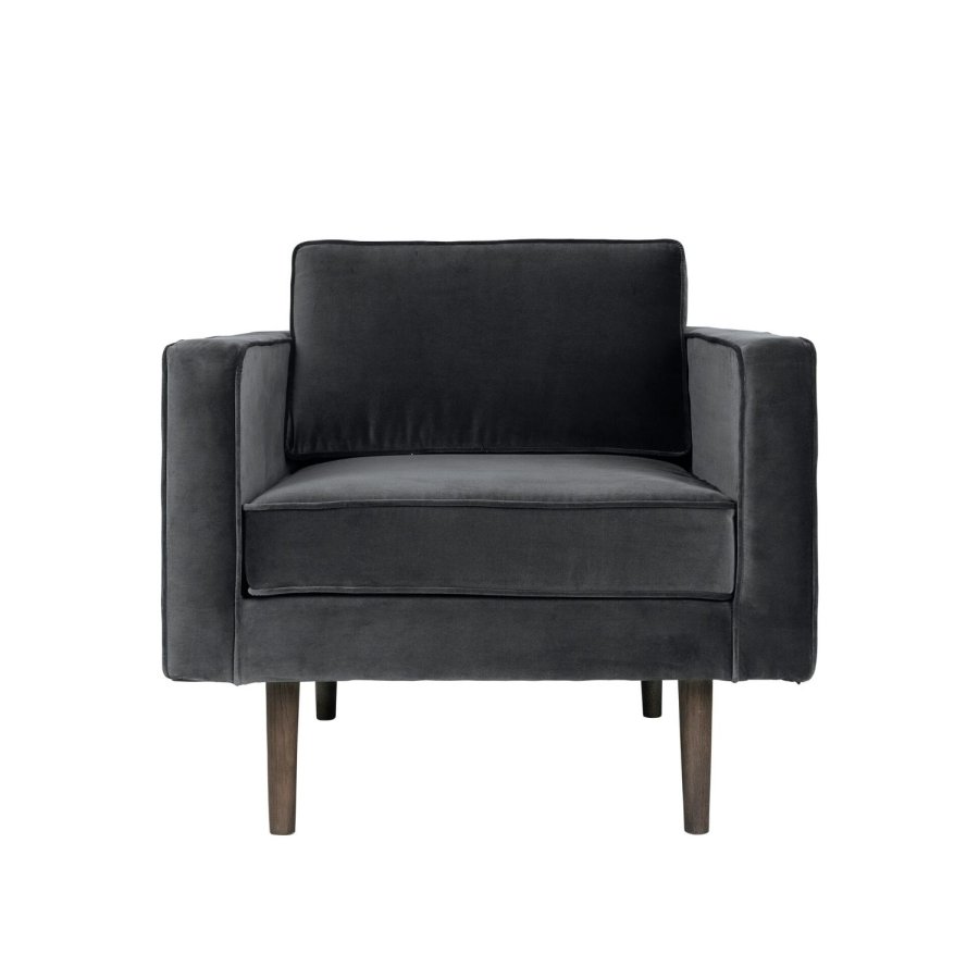 BROSTE COPENHAGEN Wind lnestol - polyester velour, m. armln