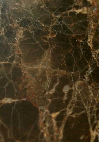 Skrebrt - brun marmor, rundt