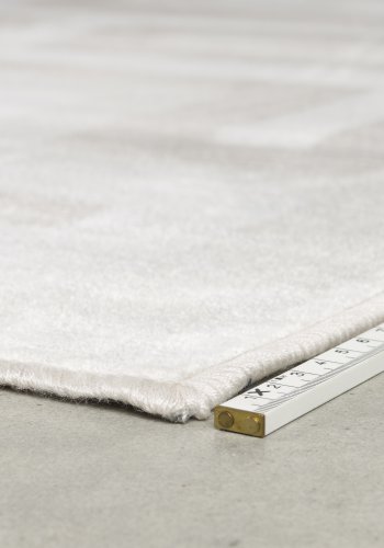 WHITE LABEL LIVING Labyrintho gulvtppe, rektangulr - beige polyester/bomuld (140x200)