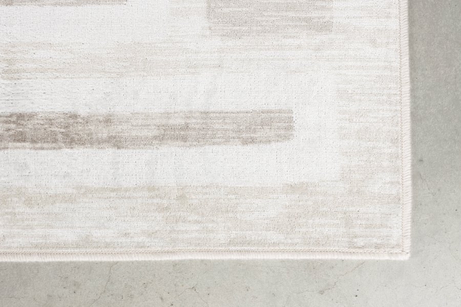 WHITE LABEL LIVING Labyrintho gulvtppe, rektangulr - beige polyester/bomuld (140x200)