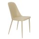 WHITE LABEL LIVING Pip spisebordsstol - beige plastik og stl 