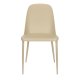 WHITE LABEL LIVING Pip spisebordsstol - beige plastik og stl 