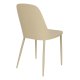 WHITE LABEL LIVING Pip spisebordsstol - beige plastik og stl 