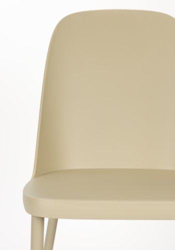 WHITE LABEL LIVING Pip spisebordsstol - beige plastik og stl 