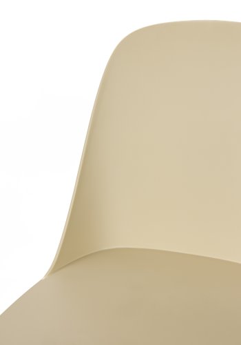 WHITE LABEL LIVING Pip spisebordsstol - beige plastik og stl 