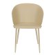 WHITE LABEL LIVING Gigi spisebordsstol, m. armln - beige plastik og stl