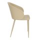 WHITE LABEL LIVING Gigi spisebordsstol, m. armln - beige plastik og stl