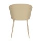 WHITE LABEL LIVING Gigi spisebordsstol, m. armln - beige plastik og stl