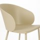WHITE LABEL LIVING Gigi spisebordsstol, m. armln - beige plastik og stl