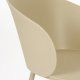 WHITE LABEL LIVING Gigi spisebordsstol, m. armln - beige plastik og stl