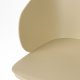 WHITE LABEL LIVING Gigi spisebordsstol, m. armln - beige plastik og stl