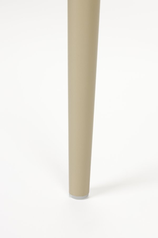 WHITE LABEL LIVING Gigi spisebordsstol, m. armln - beige plastik og stl