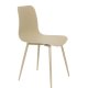 WHITE LABEL LIVING Leon spisebordsstol - beige plastik og stl