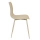 WHITE LABEL LIVING Leon spisebordsstol - beige plastik og stl