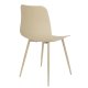 WHITE LABEL LIVING Leon spisebordsstol - beige plastik og stl