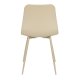 WHITE LABEL LIVING Leon spisebordsstol - beige plastik og stl