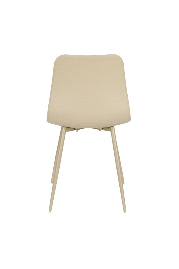 WHITE LABEL LIVING Leon spisebordsstol - beige plastik og stl