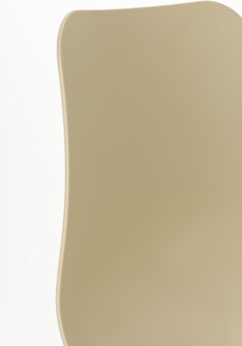 WHITE LABEL LIVING Leon spisebordsstol - beige plastik og stl