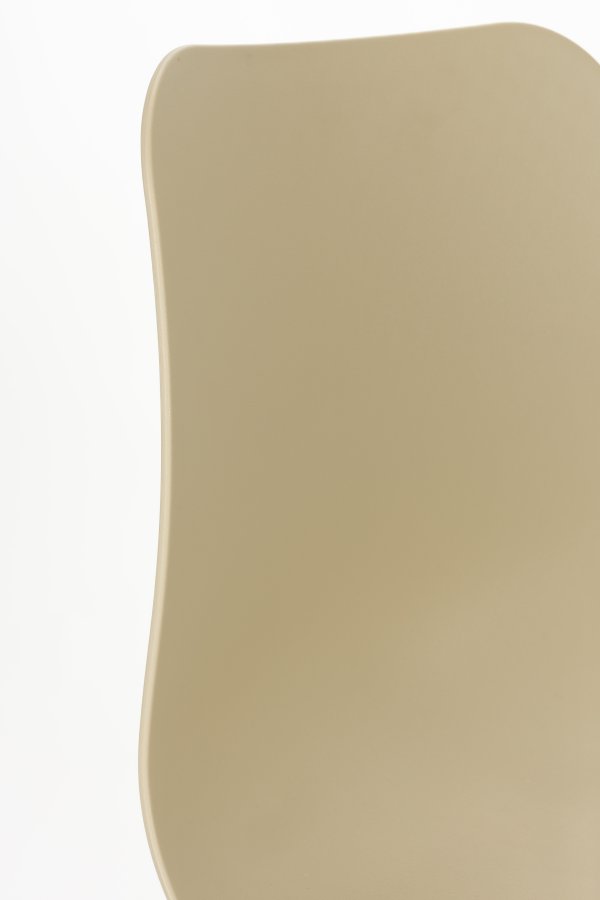 WHITE LABEL LIVING Leon spisebordsstol - beige plastik og stl