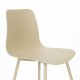 WHITE LABEL LIVING Leon spisebordsstol - beige plastik og stl
