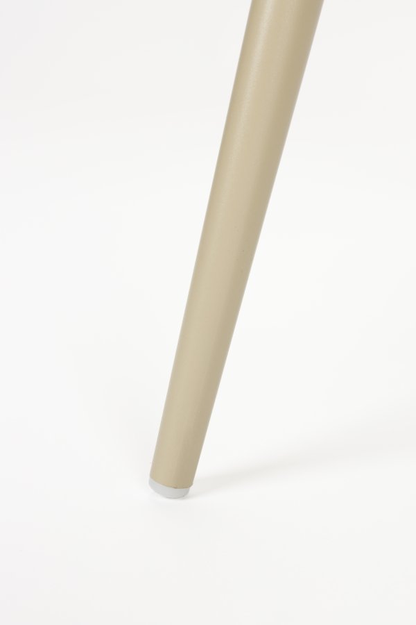 WHITE LABEL LIVING Leon spisebordsstol - beige plastik og stl