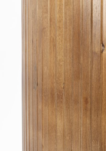 WHITE LABEL LIVING Yaz skab, m. 2 lger og 2 hylder - brun gummitr