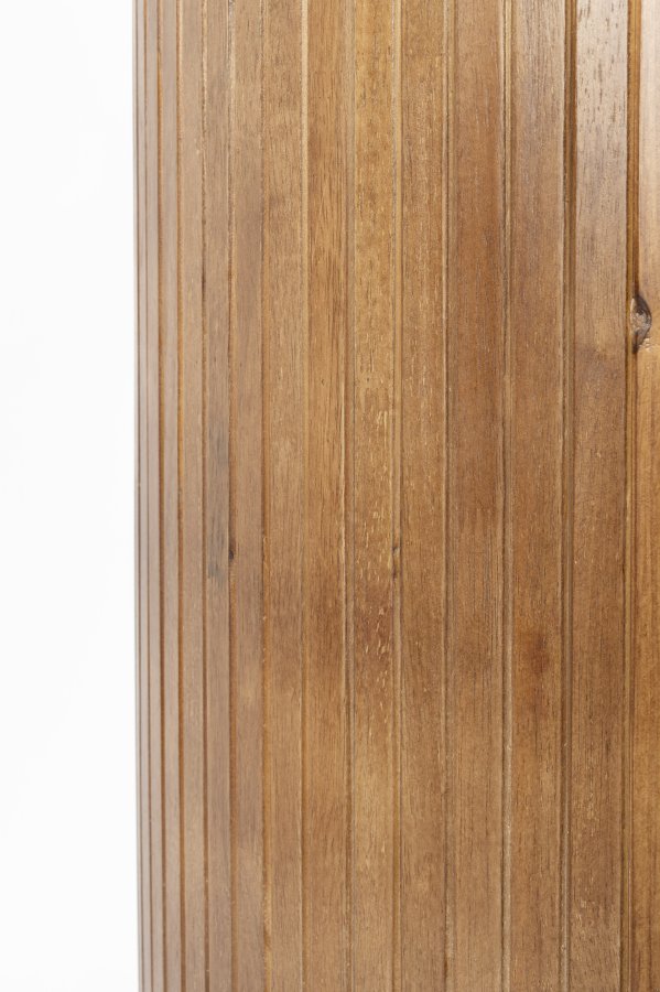 WHITE LABEL LIVING Yaz skab, m. 2 lger og 2 hylder - brun gummitr