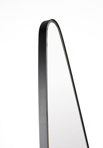 WHITE LABEL LIVING Dropz gulvspejl - spejlglas og sort jern (135x40)