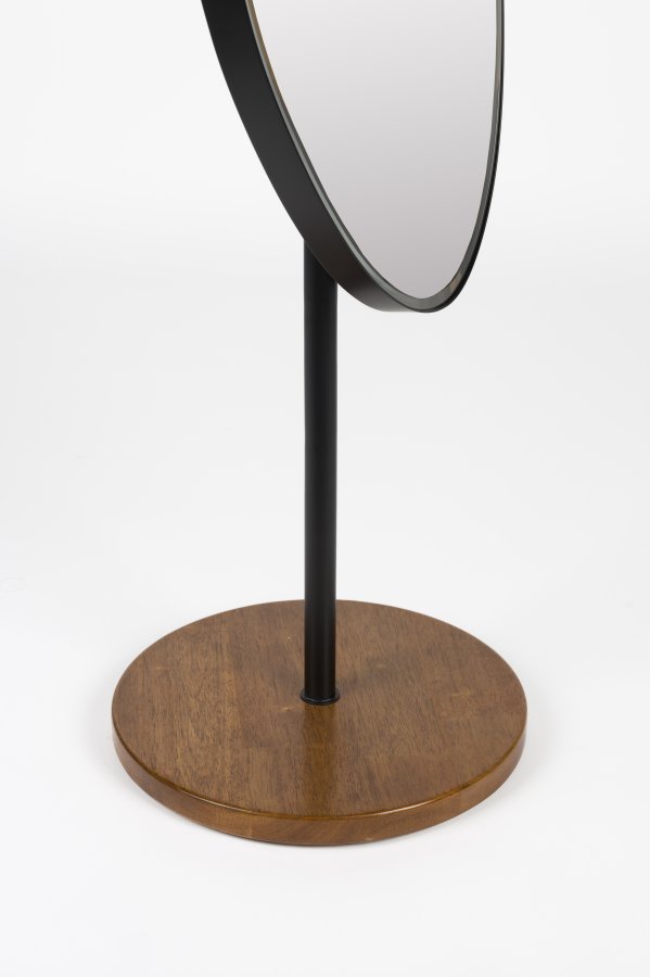 WHITE LABEL LIVING Dropz gulvspejl - spejlglas og sort jern (135x40)