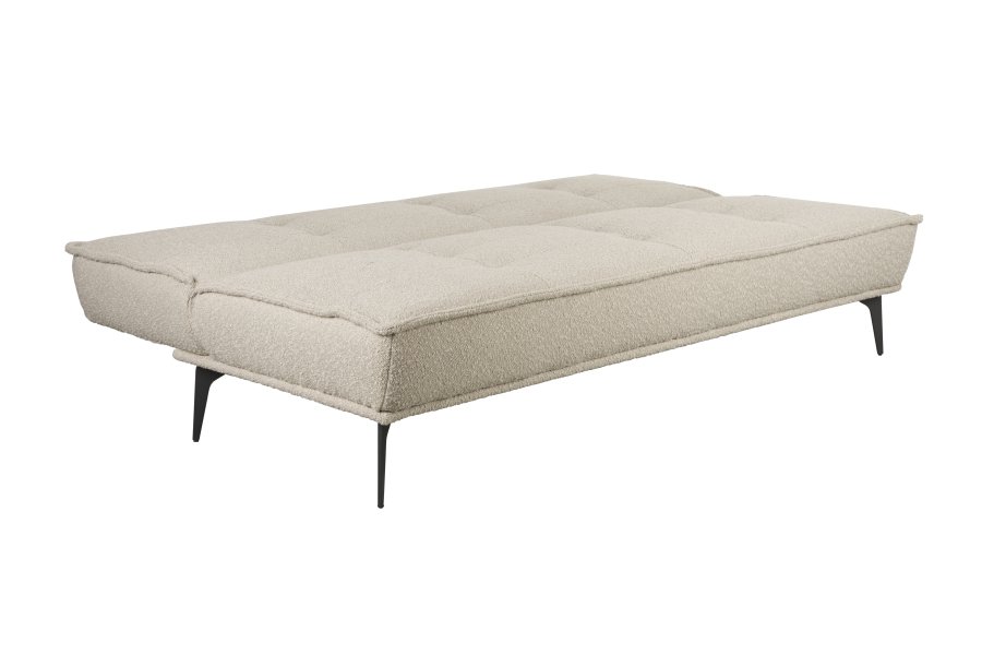 WHITE LABEL LIVING Cielke sovesofa - beige polyester og fyrretr