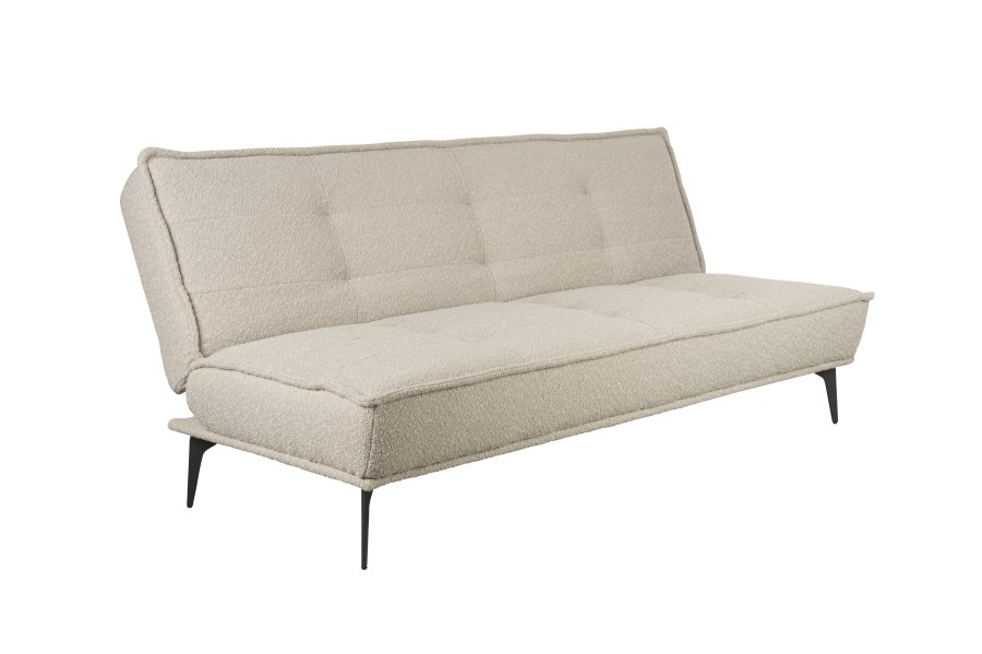 WHITE LABEL LIVING Cielke sovesofa - beige polyester og fyrretr