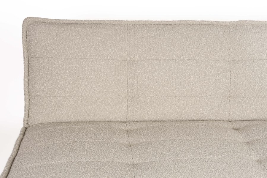 WHITE LABEL LIVING Cielke sovesofa - beige polyester og fyrretr