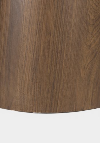 WHITE LABEL LIVING Almira spisebord, rund - snehvid mat sintret sten og valnd papirfinér (115)