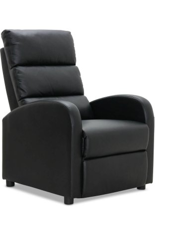 HAGA Berlin recliner stol - sort lder PU