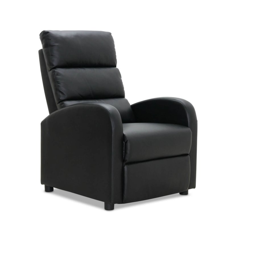 HAGA Berlin recliner stol - sort lder PU