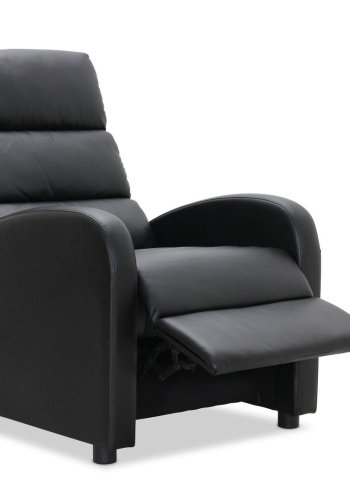HAGA Berlin recliner stol - sort lder PU