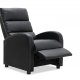 HAGA Berlin recliner stol - sort lder PU