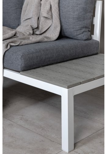 VENTURE DESIGN Odense sofast - gr hynder, gr aintwood og hvid aluminium