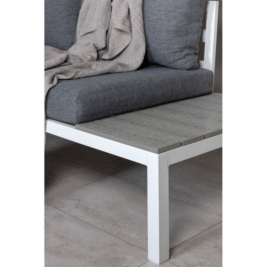 VENTURE DESIGN Odense sofast - gr hynder, gr aintwood og hvid aluminium