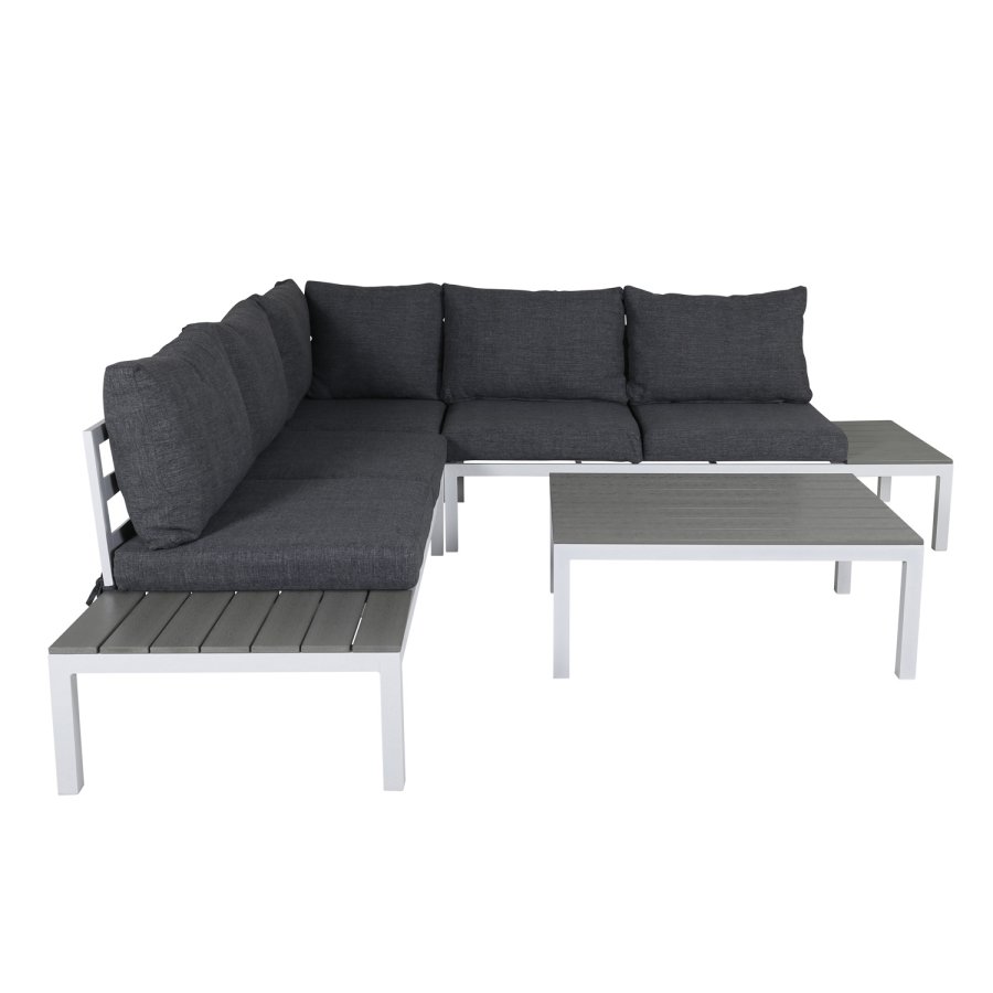 VENTURE DESIGN Odense sofast - gr hynder, gr aintwood og hvid aluminium