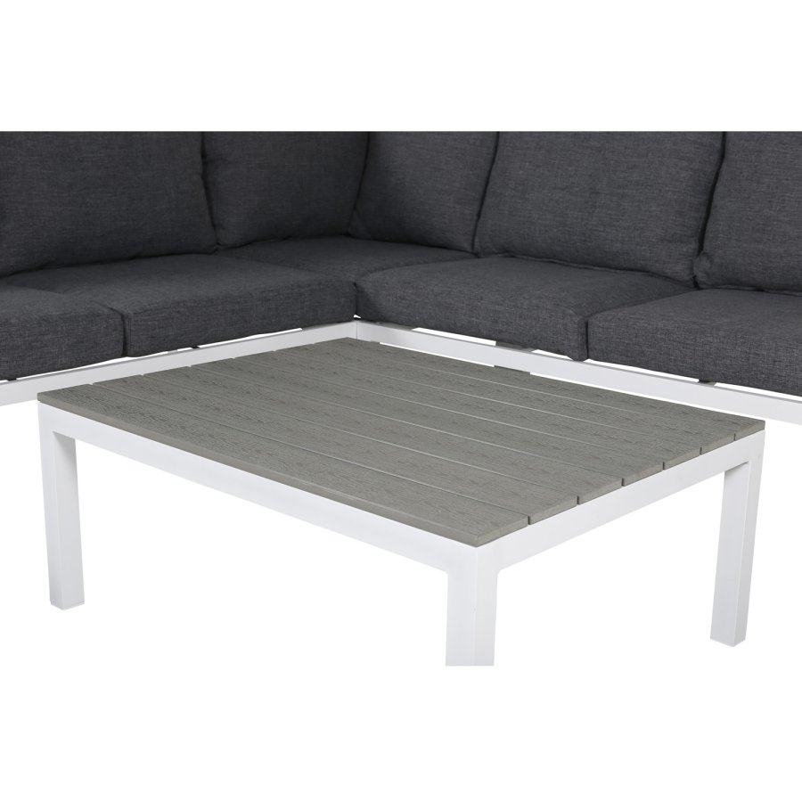 VENTURE DESIGN Odense sofast - gr hynder, gr aintwood og hvid aluminium