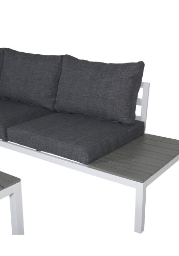 VENTURE DESIGN Odense sofast - gr hynder, gr aintwood og hvid aluminium